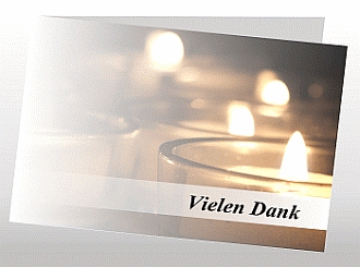 Danksagungskarten Trauer Kerze