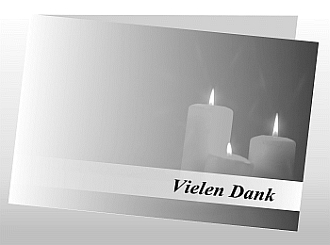 Danksagungskarten Trauer Kerze