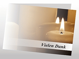 Danksagungskarten Trauer Kerze