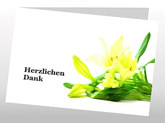 Danksagungskarten Trauer Lilie