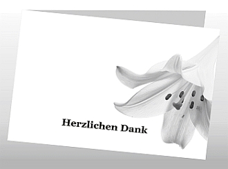 Danksagungskarten Trauer Lilie