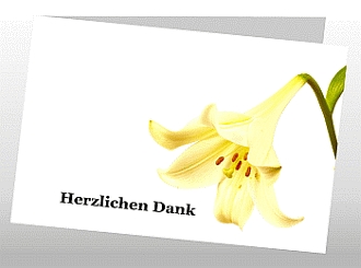 Danksagungskarten Trauer Lilie