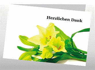 Danksagungskarten Trauer Lilie