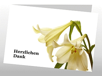 Danksagungskarten Trauer Lilie