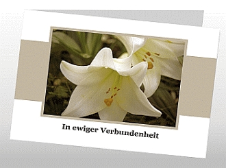 Danksagungskarten Trauer Lilie