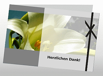 Danksagungskarten Trauer Lilie