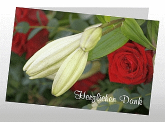 Danksagungskarten Trauer Lilie