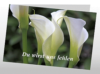 Danksagungskarten Trauer Lilie