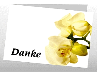 Danksagungskarten Trauer Orchidee