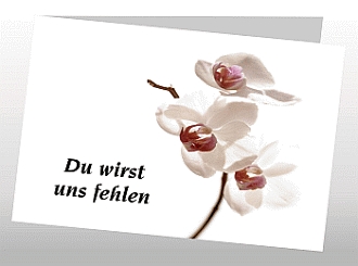 Danksagungskarten Trauer Orchidee