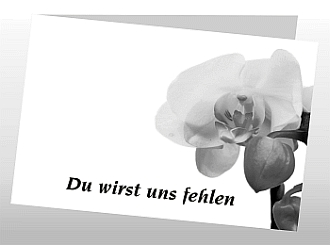 Danksagungskarten Trauer Orchidee