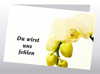 Danksagungskarten Trauer Orchidee