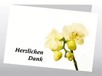 Danksagungskarten Trauer Orchidee
