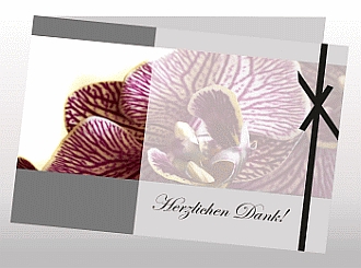 Danksagungskarten Trauer Orchidee
