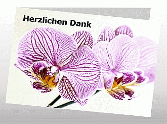 Danksagungskarten Trauer Orchidee
