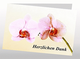 Danksagungskarten Trauer Orchidee