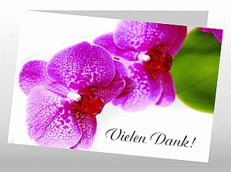 Danksagungskarten Trauer Orchidee