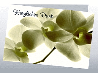 Danksagungskarten Trauer Orchidee