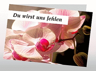 Danksagungskarten Trauer Orchidee