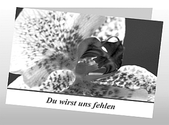 Danksagungskarten Trauer Orchidee