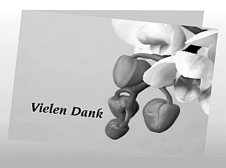 Danksagungskarten Trauer Orchidee