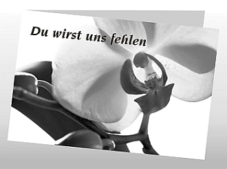 Danksagungskarten Trauer Orchidee