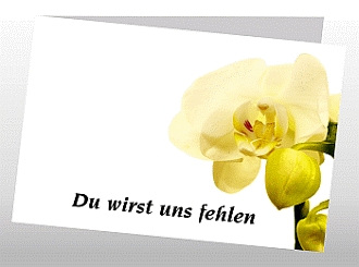 Danksagungskarten Trauer Orchidee