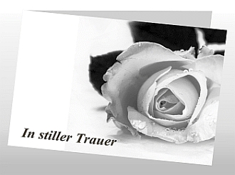 Danksagungskarten Trauer Rose