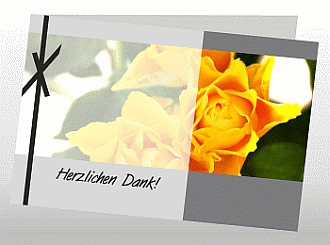 Danksagungskarten Trauer Rose