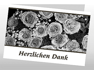 Danksagungskarten Trauer Rose