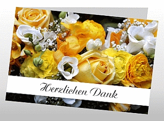 Danksagungskarten Trauer Rose