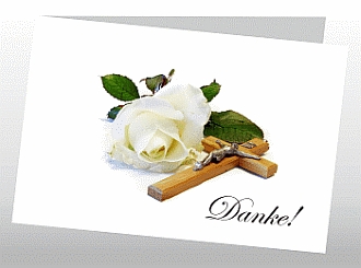Danksagungskarten Trauer Rose