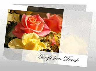 Danksagungskarten Trauer Rose