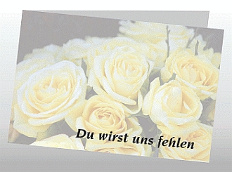 Danksagungskarten Trauer Rose