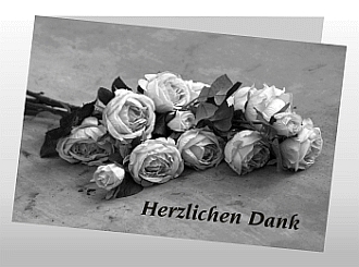 Danksagungskarten Trauer Rose