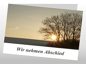 Danksagungskarten Trauer Sonne