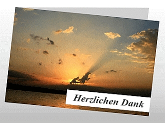 Danksagungskarten Trauer Sonne