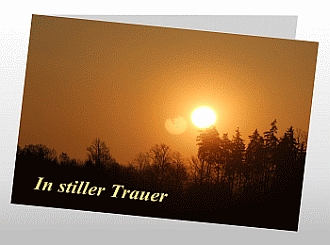 Danksagungskarten Trauer Sonne