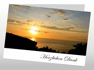Danksagungskarten Trauer Sonne
