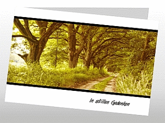 Danksagungskarten Trauer Wald