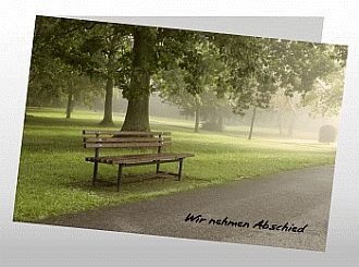 Danksagungskarten Trauer Wald