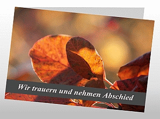 Danksagungskarten Trauer Wald