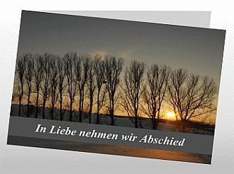 Danksagungskarten Trauer Wald