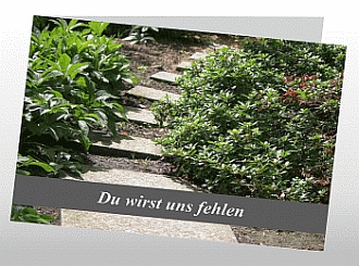 Danksagungskarten Trauer Wald