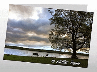 Danksagungskarten Trauer Wald