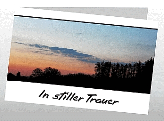 Danksagungskarten Trauer Wald