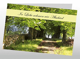 Danksagungskarten Trauer Wald