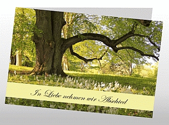 Danksagungskarten Trauer Wald