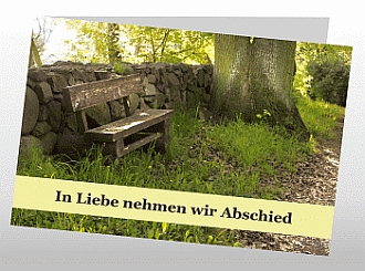 Danksagungskarten Trauer Wald