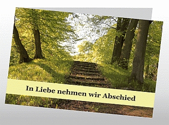 Danksagungskarten Trauer Wald